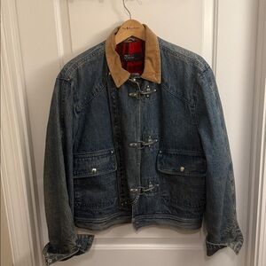 Polo by Ralph Lauren Blue Denim Jacket with Tan Collar